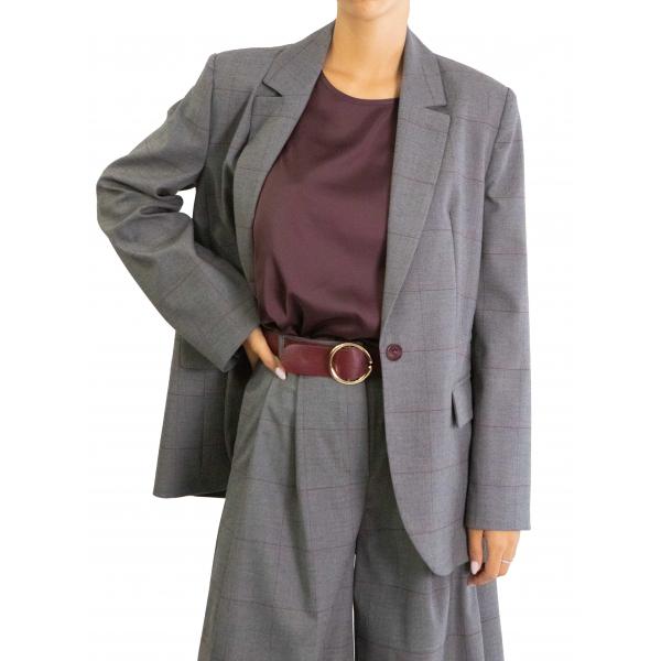 Blazer monopetto con bottone centrale e arricciature laterali Imperial